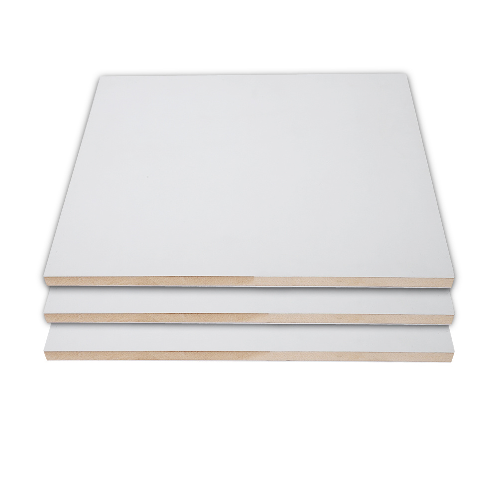 Linyi Factory Direct White Melamine MDF Board Melamine Paper Faced MDF