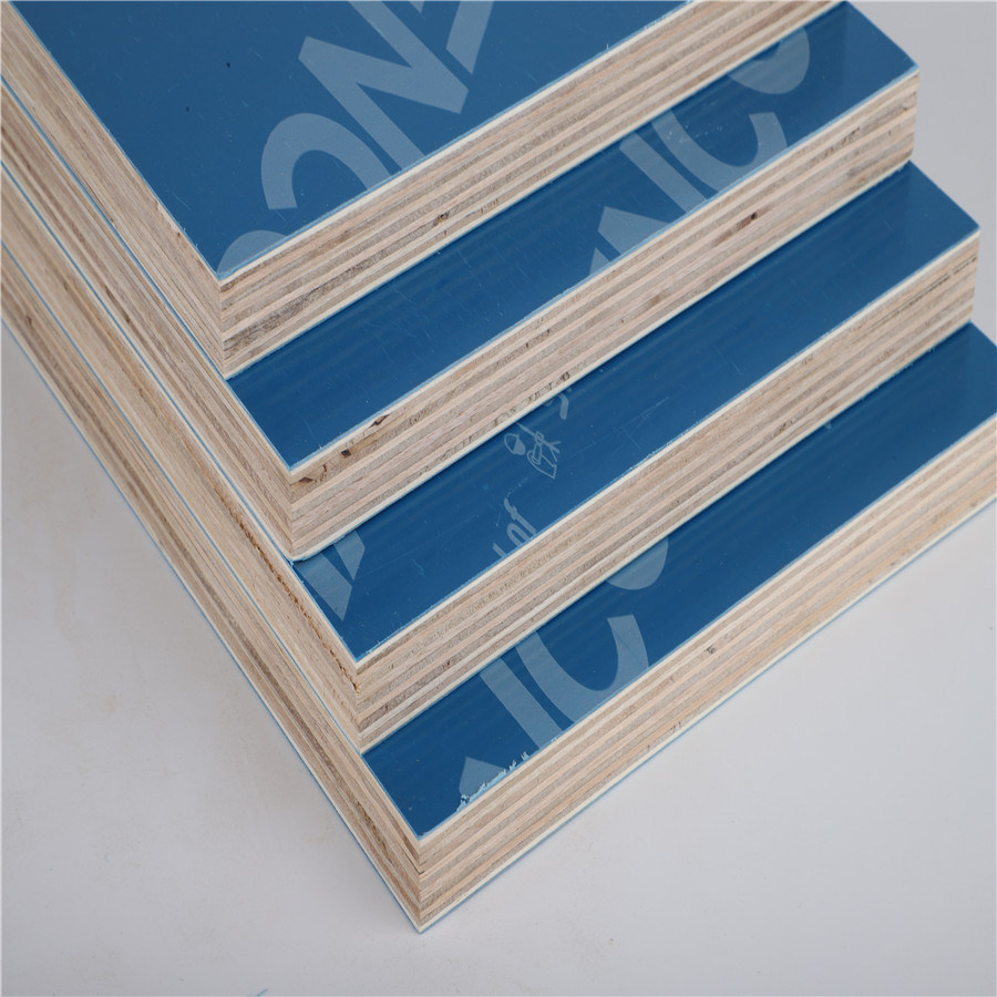 18mm 21mm 4X8 Poplar Core Yellow Blue Green PP Plastic Film Faced Formwork Plywood Sheet for Construction