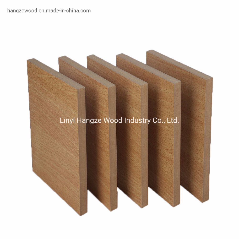 18mm Wood Grain Decorative Wall Panel Particle Manufacture Faced Laminated Melamine MDF Board