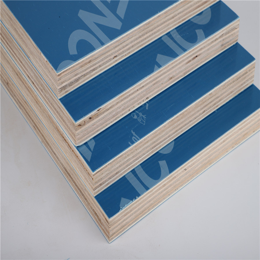 21mm 4X8 Poplar Core Yellow Blue Green PP Plastic Film Faced Formwork Plywood Sheet for Construction / Furniture and Packing