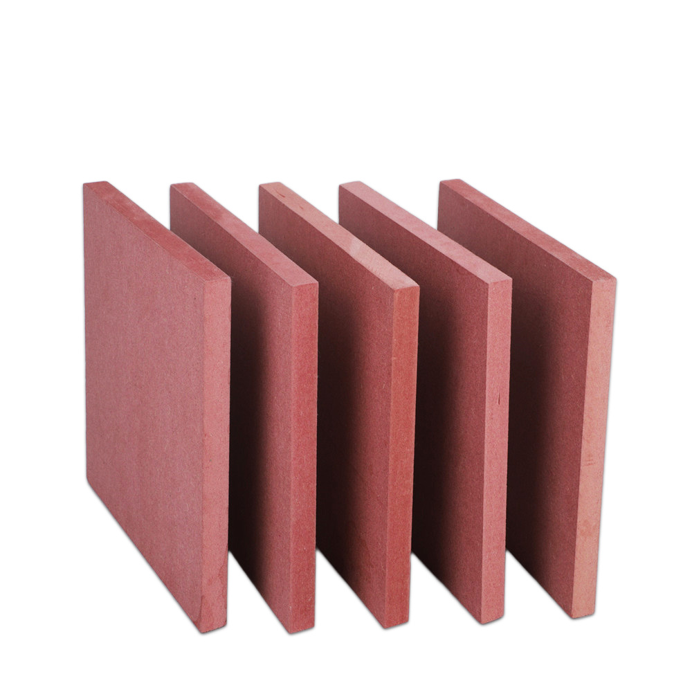 China High Quality Fire Proof MDF Board Red Laminated Fire Resistance MDF for Kitchen