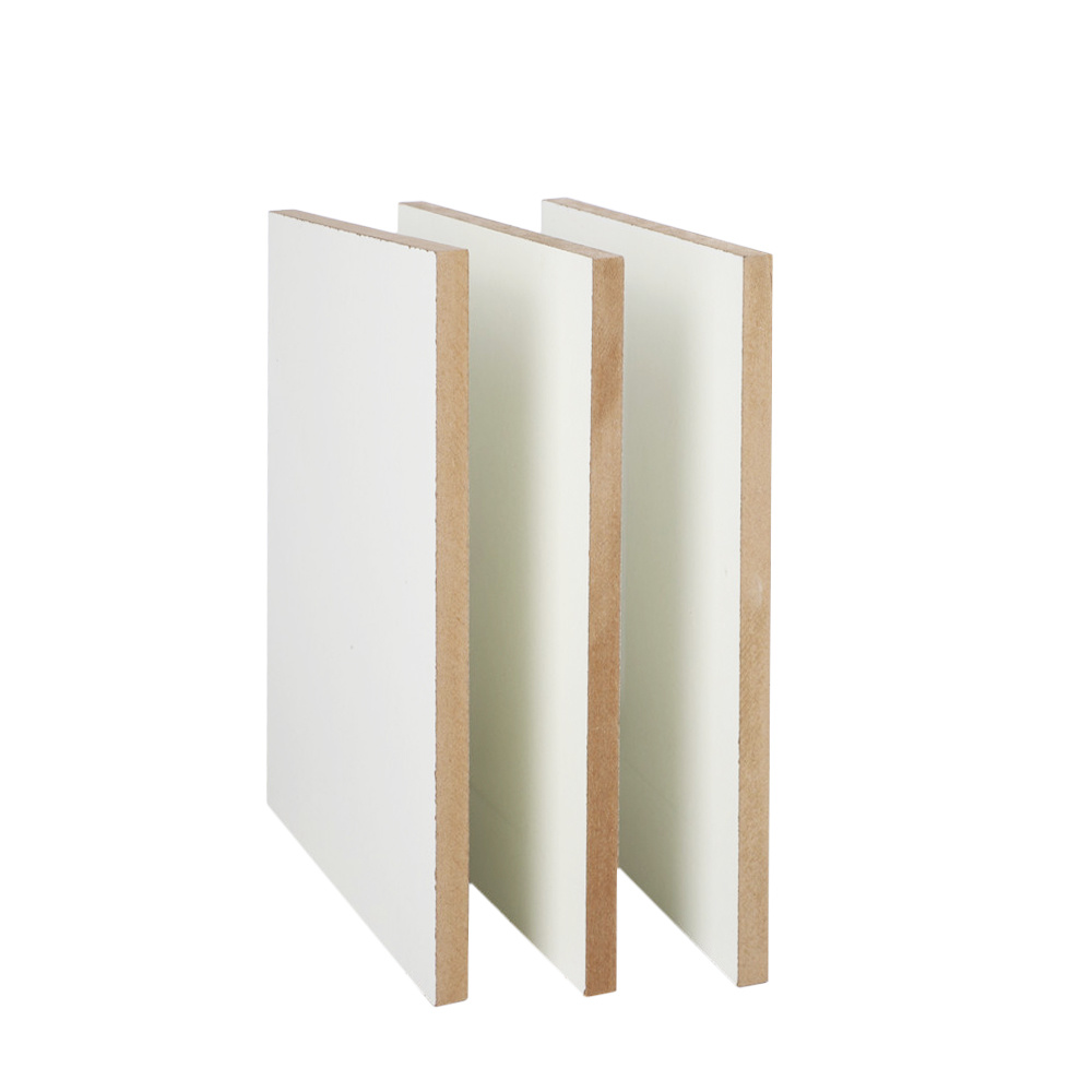 China Top Grade Warm White Melamine MDF Board High Density Mdfboard for Furniture
