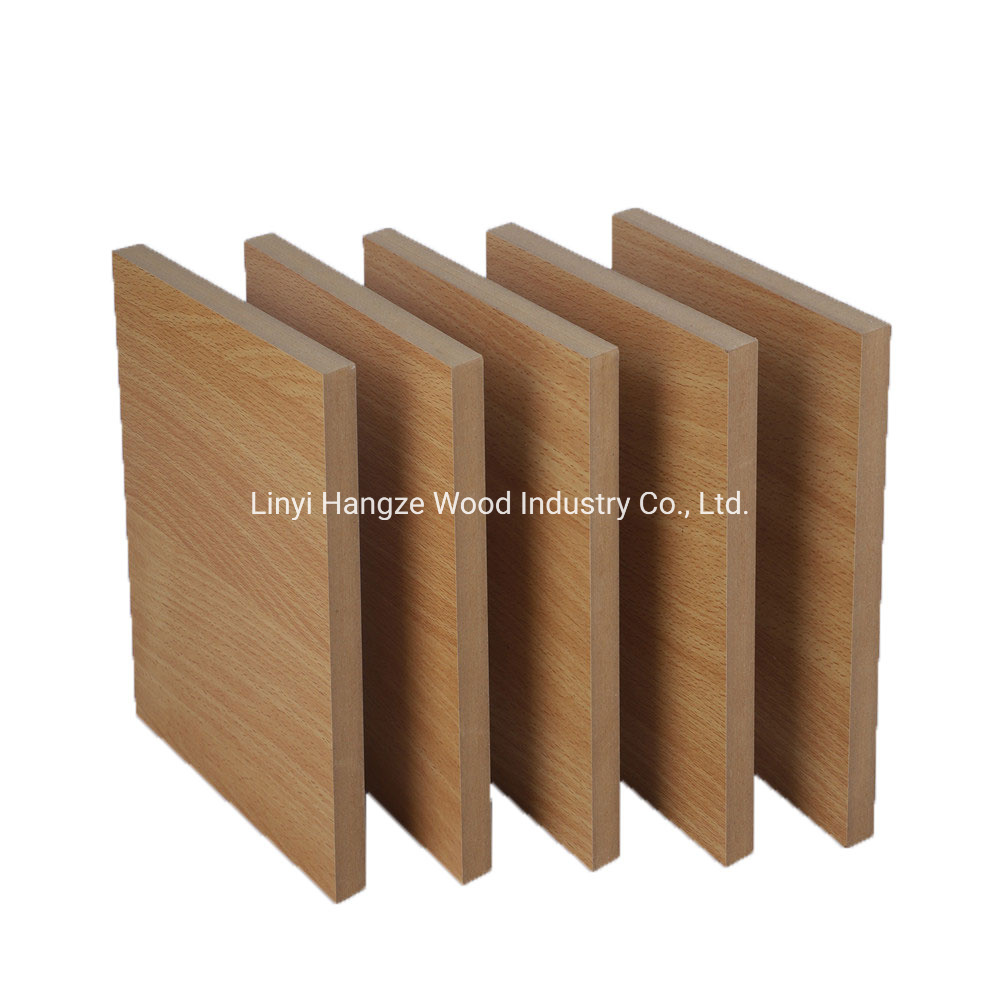 4*8 Plain MDF Board 16mm 18mm Double Side Wood Grain Laminated Melamine MDF Board