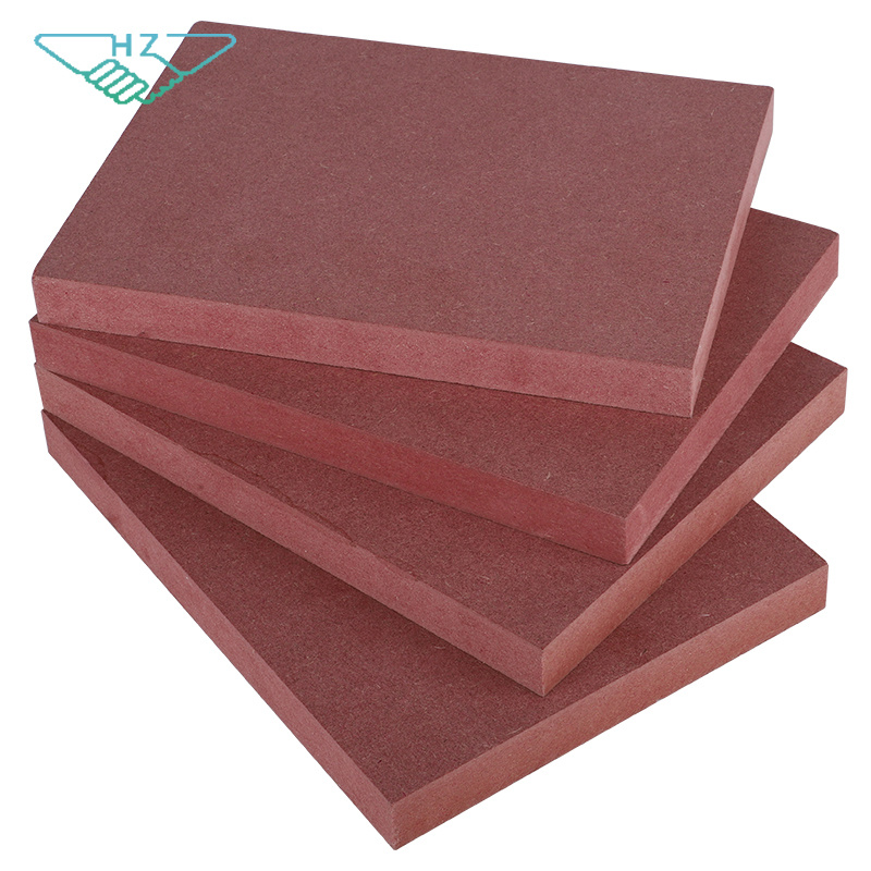 1220X2440mm 18mm Red Color Fire Rated Fireproof Fire Resistance MDF for Decoration